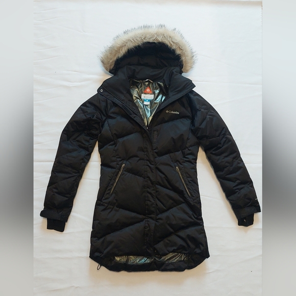 Columbia Jackets & Blazers - Columbia Omni-Heat Winter Coat Long M Medium Long Warm Outdoors Black Puffer